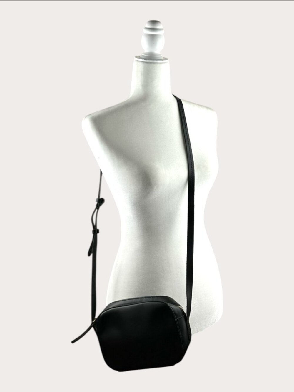 J.Crew Small Black Leather Camera Bag – Excellent Condition